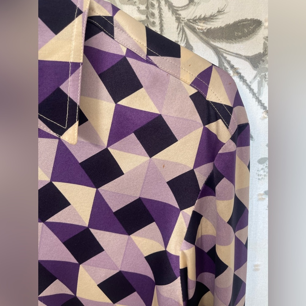 Tracy M Silk long Sleeve Button Down- petite - Picture 10 of 10